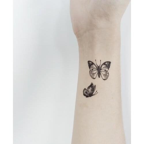Butterfly Deer Animal Flower Element Temporary Tattoo Sticker Waterproof Women Men Fake Tatto Body Art 10.5X6cm Kids Tatoo