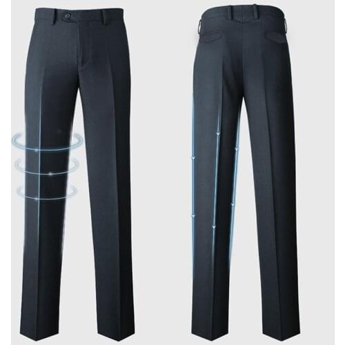 New Fashion Designer High Quality Suit Mens Pants Wrinkle-resistant Zipper Fly Suit Formal Business Meeting Male Gift