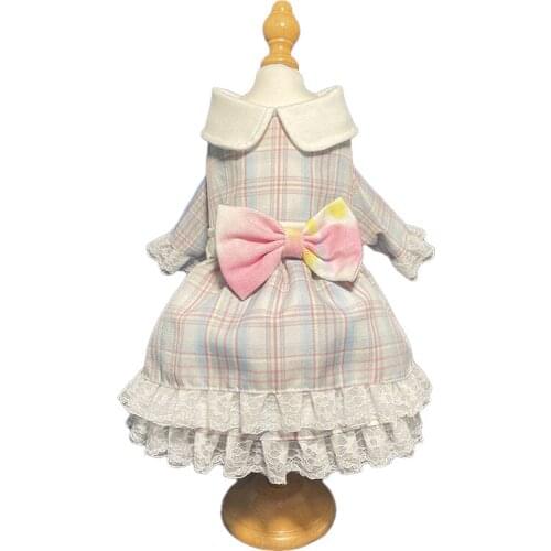 Pets Clothes Female Cat Yorkie Mascot Dress For Dogs Puppy Bichon Sweets Summer Long Skirts Chiwawa Shih Tzu Doggy Cute Costume