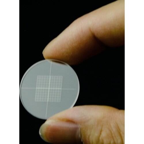 DIV0.05 Microscope Eyepiece Grid-micrometer Calibration Slides Measuring Glass for Microscopes Micrometer