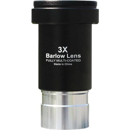 Generic Metal Achromatic 3X Barlow Lens Astro Telescope Eyepiece Camera Fit M42X0.75 1.25Inch Fully Multi-Coated