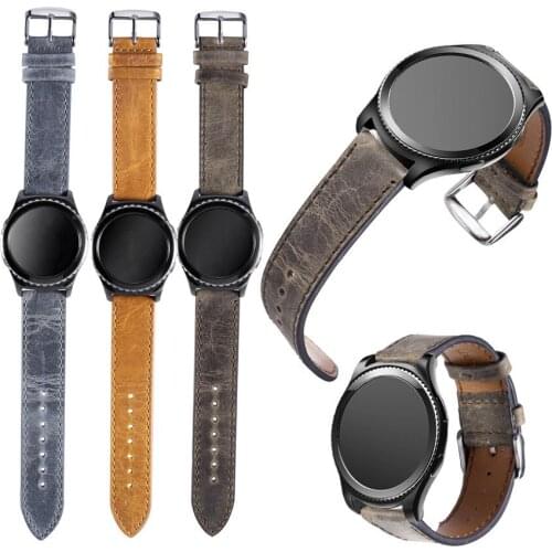Classic Leather Strap for Apple Watch Band Strap 38mm 42mm for Gear S3 Replacement Crack Watchband Strap Pulseira