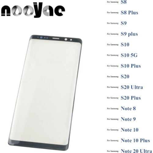 Edge Digitizer LCD Sensor Glass lens For Samsung Galaxy S8 S9 S10 S20 Note 8 9 10 20 Plus Ultra Touch Screen Glass OCA 5pcs/lot
