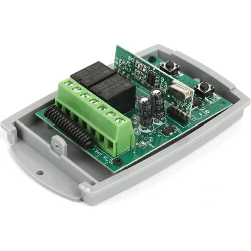 Universal 2 channel Gate Garage Door Remote Control Receiver 433MHZ Fixed Code and Rolling Code Receiver Remote Control