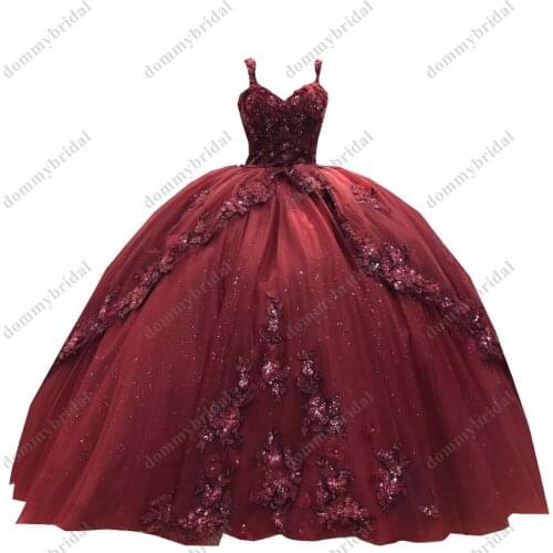 Vestido De Anos 15 XV Year Mexican 2021 Long Cheap Quinceanera Prom Dresses with Straps Floral Flowers Ball Gowns Bling Sequined