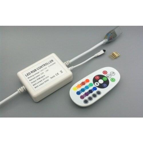 10pcs 24 Key LED IR RGB Controller AC220V 110v 750W high power strip controller For SMD 3528 5050 LED Strip LED Light Controler