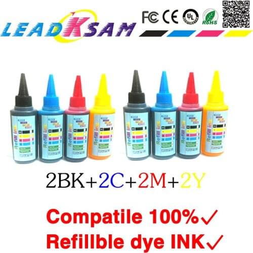 100ML Refill Ink Kits compatible For ALL Refillable Inkjet Printer