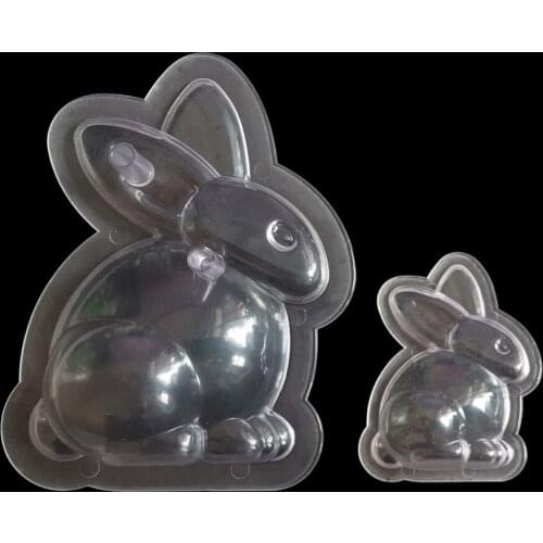 3D rabbit Shape Easter Polycarbonate chocolate Molds Baking Chocolate Mould Candy Cake Decorating Pastry Tool