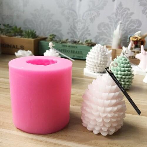 3D Christmas Pine Cone Silicone Candle Mold Handmade Aromatherapy Candle Mould Car Home Decoration Candle Making