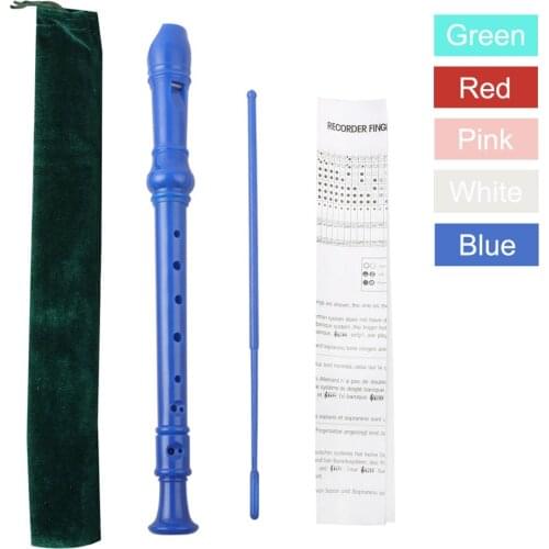 8 Holes Soprano Recorder Long Flute Instrument for Children Educational Musical Tool Kids Beginners Soprano Recorder Woodwind