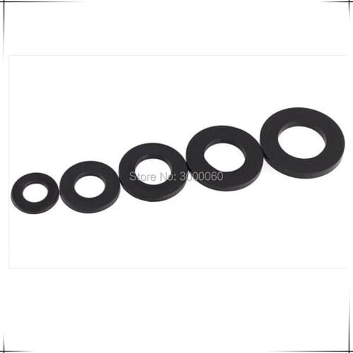 9mmx13mmx0.3mm Black Color Plastic Nylon Insulation Flat Washer 500pcs/lot