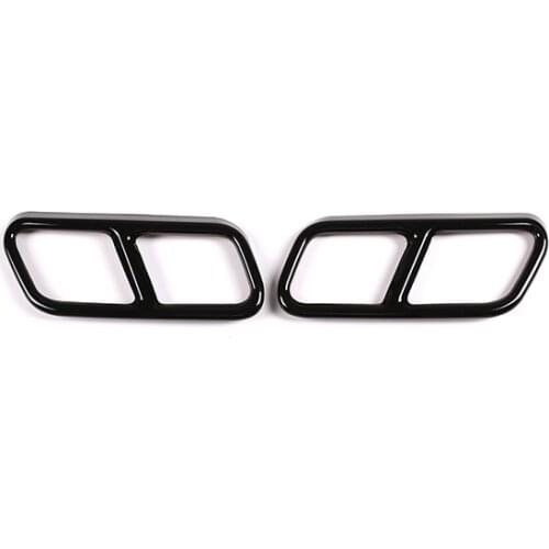 Car Black Rear Exhaust Tip Cover End Pipe Trim Fit For Benz S class 2011-2017