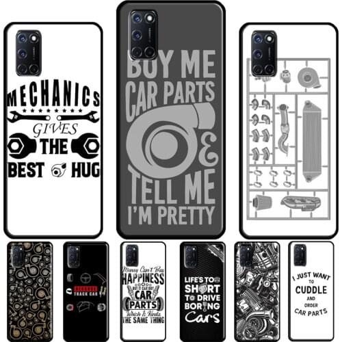 Car Parts Auto Mechanic Case For OPPO Reno 2 Z 4 Pro F5 F7 A52 A72 A1K A5S A15 A83 A91 A31 A53 A5 A9 2020 Cover