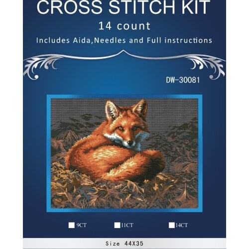 Free delivery Top Quality popular counted cross stitch kit fox dimensions 35318
