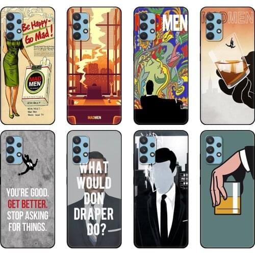 Black tpu Case For Samsung galaxy A32 A42 A52 A72 4g 5g S21 PLUS ultra back cover Matthew Weiner Mad Men