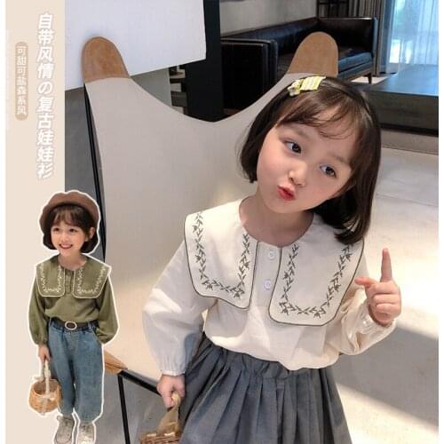 Girls Babys Kids Blouse Jacket Outwear 2021 Beautiful Spring Autumn Top Cardigan Ruffles Rural Cotton Princess Childrens Cloth
