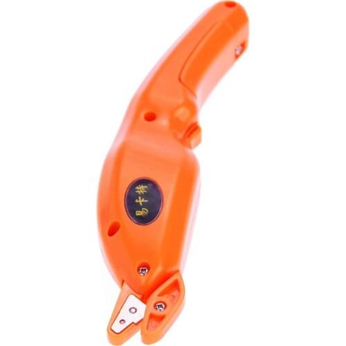 Pretty orange electric safety electric cutting scissors Battery Operated Mini Safe Electric Scissors Kids Scissors