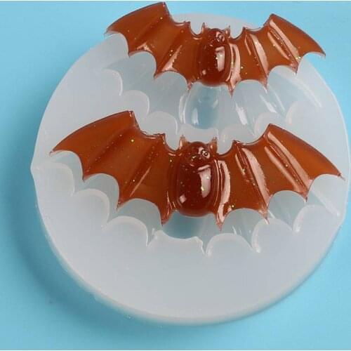 Halloween Molds Bats Silicone Molds Cupcake Topper DIY Baking Fondant Cake Decorating Tools Clay Candy Chocolate Gumpaste Moulds