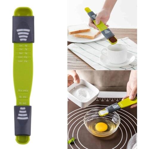 Kitchen Baking Measure cup Double End Adjustable Scale Measuring Spoons Metering Spoon baking tool Kitchen accessories