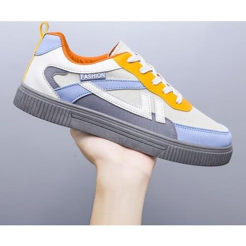 Hot Men Casual Flats Walking Shoes Fashion New White Sneakers Canvas Board Shoes Men Comfort Chunky Sneakers Men Shoes Trainers