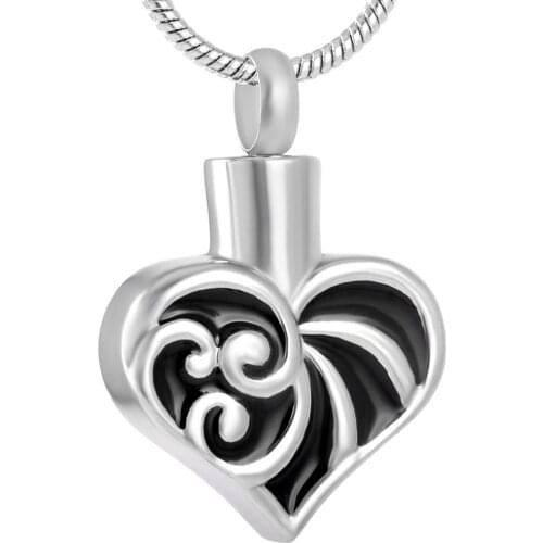 MJD9161 Discount !!! Big Sale 50% Off Stainless Steel Heart Charm Memorial Cremation Jewelry (pendant only)