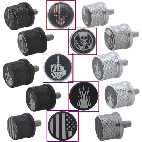 Motorcycle Rear Billet Seat Mount Bolt Screw Cap For Harley Sportster Touring Softail Dyna CVO 1996-2018