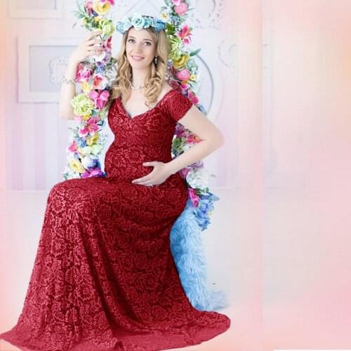 New Maternity Dresses For Photo Shoot Maternity Photography Props Pregnancy Dress Maxi Maternity Gown Pregnant Clothes For Women