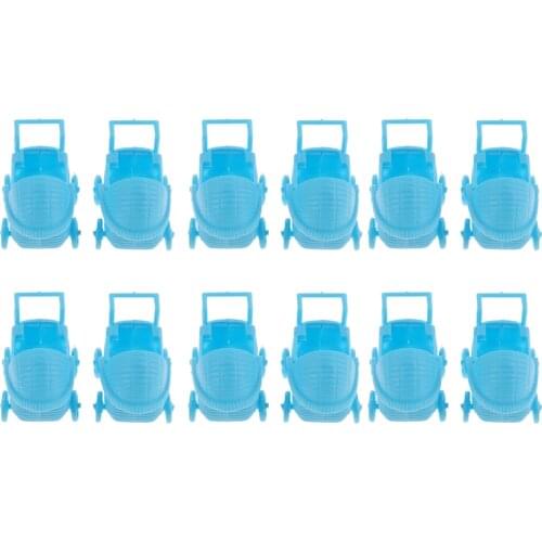 24 Pieces Plastic Baby Carriage Baby Shower Decoration Party Favor Pink+Blue