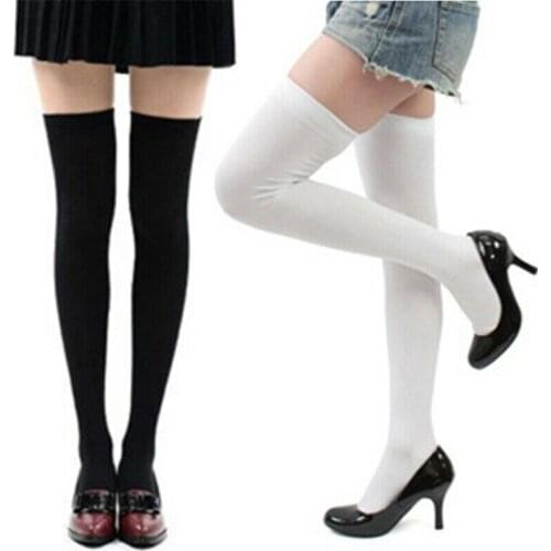 Hot Women Over Knee Thigh High School High Socks Girl Stocking Cable Knit Extra Long Boot Stockings Girls Female Long Knee Sock
