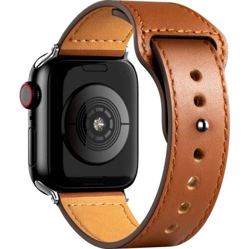 PU Leather strap For Apple watch band 44mm 40mm 42mm 38mm 44 mm Smartwatch Accessories Sport bracelet iWatch series 3 4 5 6 se