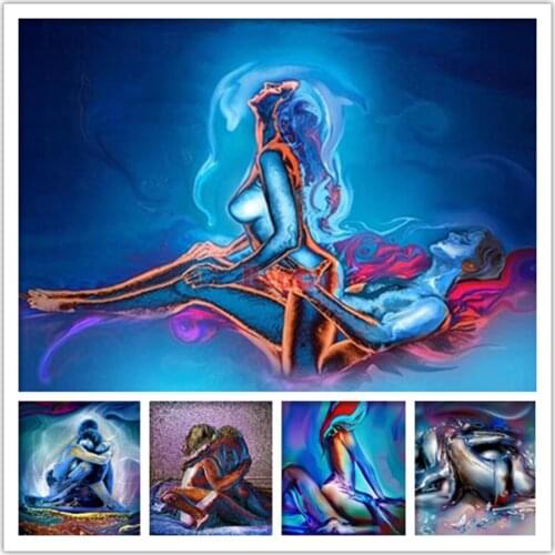 Modern art bedroom decoration sexy men and women diamond mosaic 5d Diy diamond painting kit embroidery romantic sex pictures