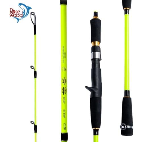 RoseWood ML Spinning Rod Solid Tip 1.5m 1.68m Light Jigging Fishing Rod Perch Lure Weight 60-300g Boat Rod Ocean Fishing tackle