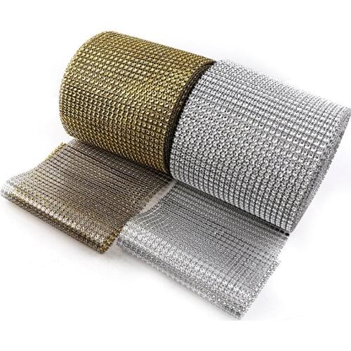 24 Rows 1 Yard 4mm Half Round Gold/Silver Punk Style Rivet Mesh Trim ABS Plastic Sew On For DIY Craft Jewelry Decoration