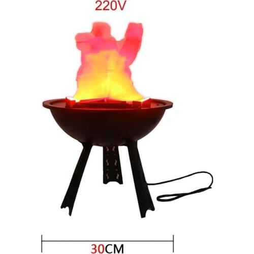 220V 3D Artificial Flame Lamp LED Light Decoration Performance Props Props Christmas Halloween Party Bar Supplies Home Decor
