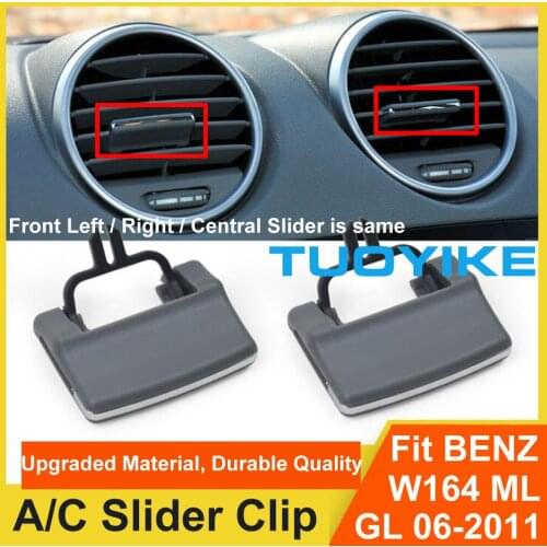 Car Front Left / Right / Central Middle Air Conditioning A/C Vent Grille Slider Outlet Tab Clip Repair Kit For BENZ W164 ML GL