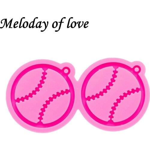 Shiny Glossy Soccer/Basketball/Baseball Earrings Silicone Mold DIY Gem Epoxy Resin Molds Jewelry Making Custom Mould DY0359
