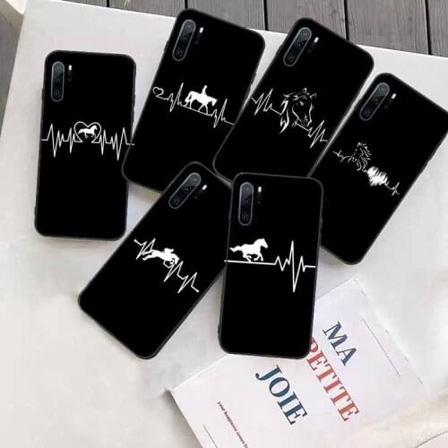 Horse Pony Horse Heartbeat Phone Case Funda For Huawei P9 P10 P20 P30 Lite 2016 2017 2019 plus pro P smart