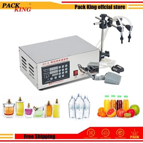 Digital Double Head Liquid Filling Machine Microcomputer Automatic Water Liquid Filler Drinks Milk Juice Liquor Free Shipping