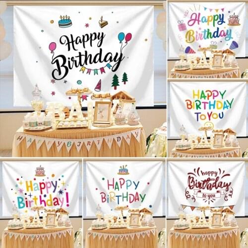 Birthday Background Cloth Happy Birthday Tapestry Party Decorations Children Adult Birthday Party Decor
