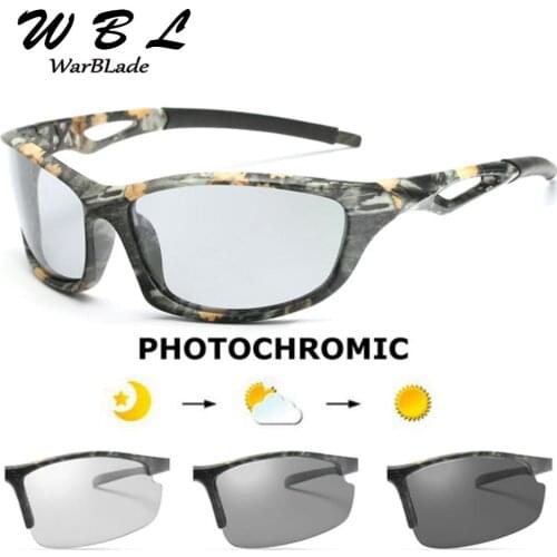 Photochromic Sunglasses Polarized Men Sport Sun glasses Camo Frame Eyewear UV400 Polaroid Oculos De Sol WarBLade