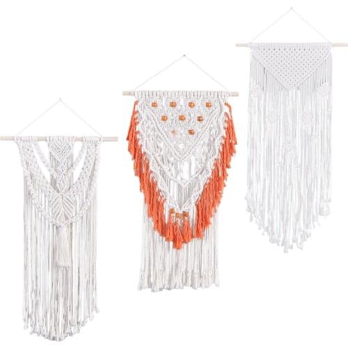 Macrame Tapestry Wall Boho Decor Knitting Apartment Bohemia 40x80cm Backdrop