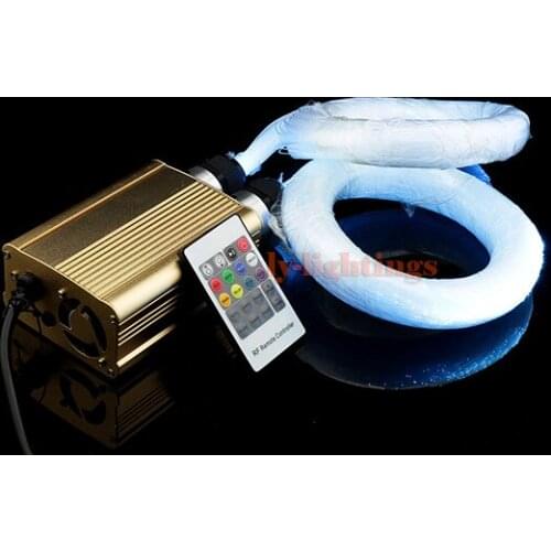 DIY optic fiber light kit led light lancher+optical fibre color change wireless remote night star sky ceiling light 35w 2xoutput