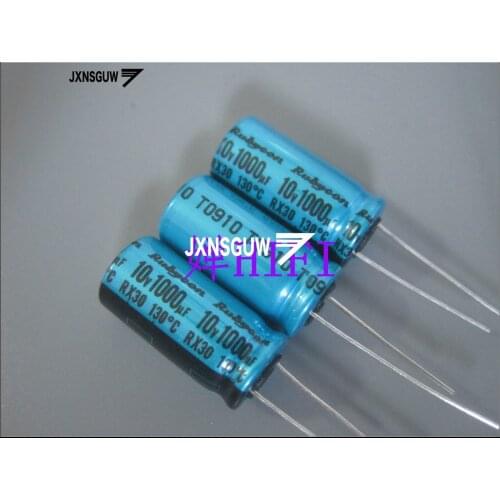 20PCS NEW RUBYCON RX30 10V 16V 25V 35V 50V 100V 200V 1000UF 470UF 47UF 100UF 330UF 10UF 33UF electrolytic capacitors 130 degrees