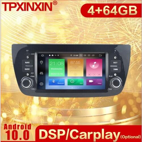 2 Din Carplay Android Radio Receiver Multimedia Stereo For FIAT DOBLO 2010 2011 2012 2013 2014 2015 Navi Auto Recorder Head Unit