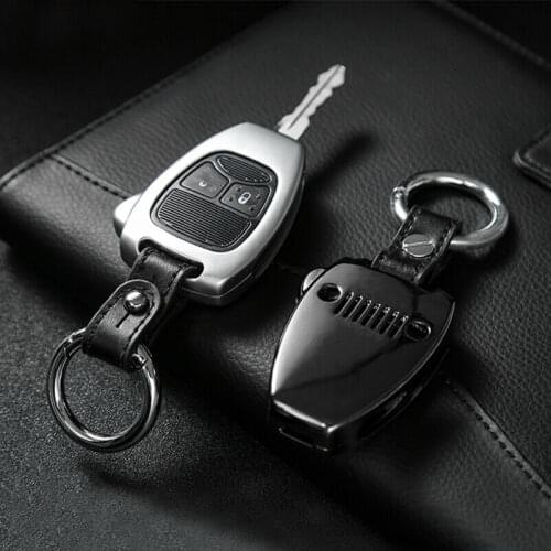 Metal Car Remote Key Shell Cover Case Keychain for Jeep Wrangler JK 2008-2017 Compass 2008-2015