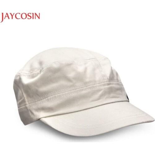 JAYCOSIN Fashion Unisex Flat Roof Military Hat Cadet Patrol Bush Hat Baseball Field Cap Cotton 56cm-60cm hats Gift Feb 9