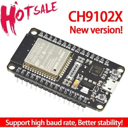 New Version!ESP32 Development Board CH9102X WiFi+Bluetooth Ultra-Low Power Consumption Dual Core ESP-32 ESP-32S Similar