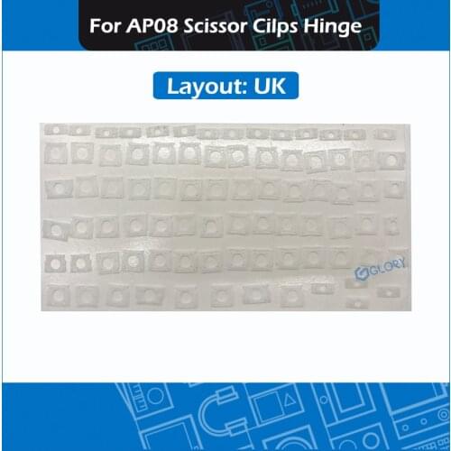New White Complete Set Scissor Clips Hinge UK Layout AP08 for Macbook A1370 A1465 A1369 A1466 A1502 A1398 Keyboard Repair