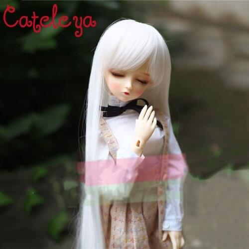 Cateleya BJD Wig 1/3 1/4 1/6 1/8 Doll Hair Can Be Customized In Variety Of Colors Long Straight Hair Slanting Bangs
