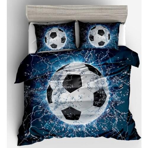 Quilt Cover Clothes Pillowcase Kids Bedroom Decor Twin Full Queen King Size Explosions Basketball Football bedding sports Wind